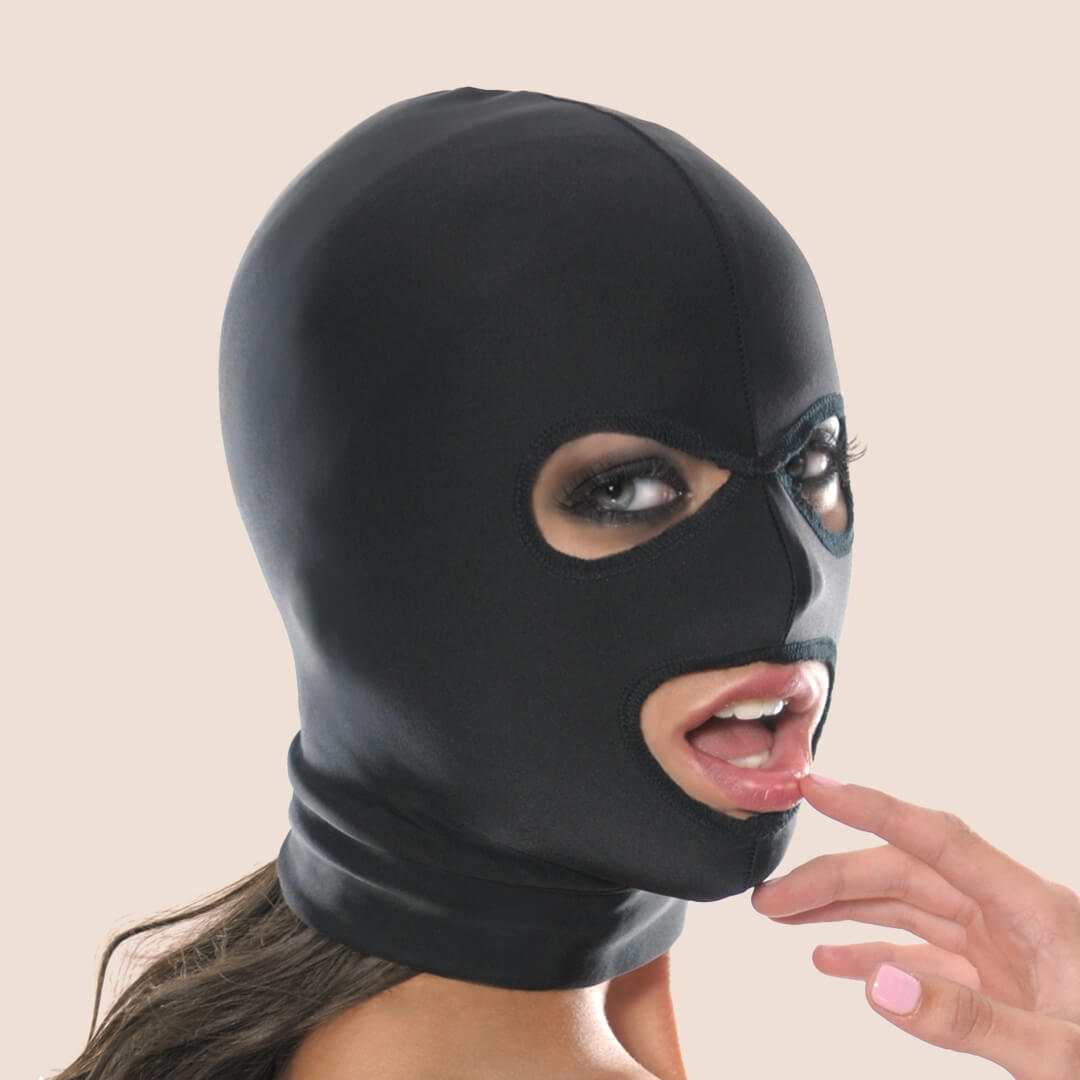 Fetish Fantasy Soft Spandex 3 Hole Hood