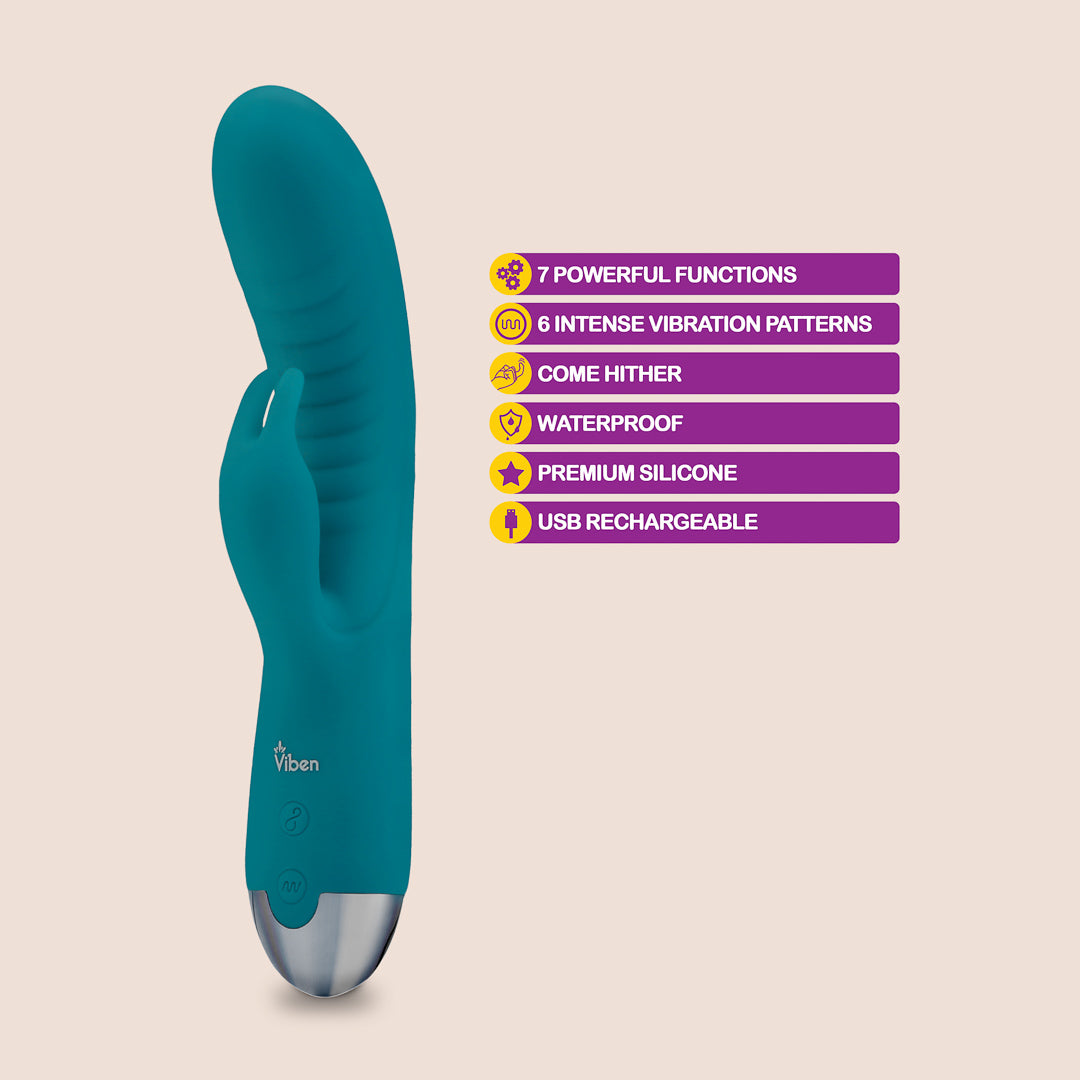 Viben Alluring Come Hither Rabbit Vibrator | waterproof and rechargeable