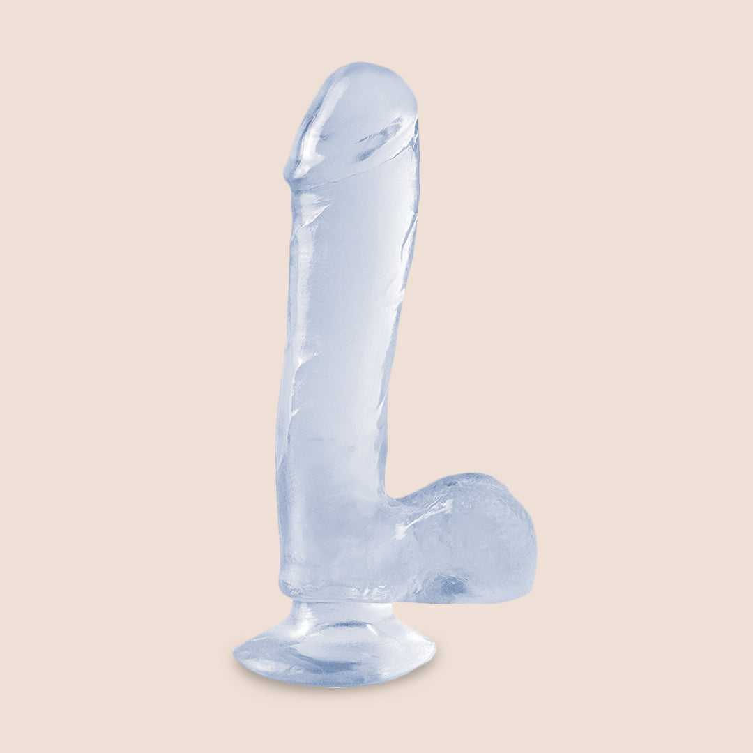 Basix 7.5" Dong with Suction Cup | flexible and firm dildo