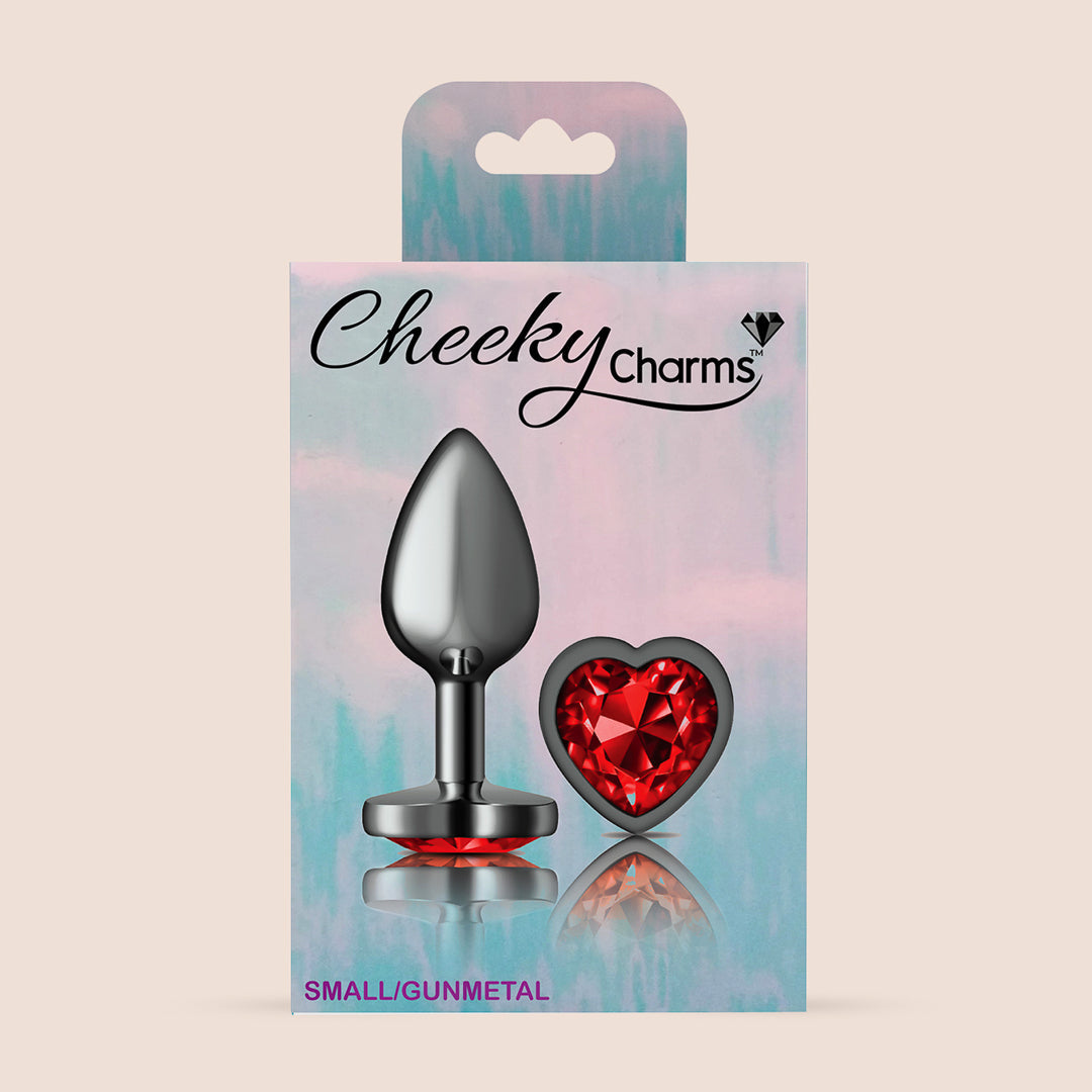 Cheeky Charms Gunmetal Heart Plug | lightweight metal booty jewelry