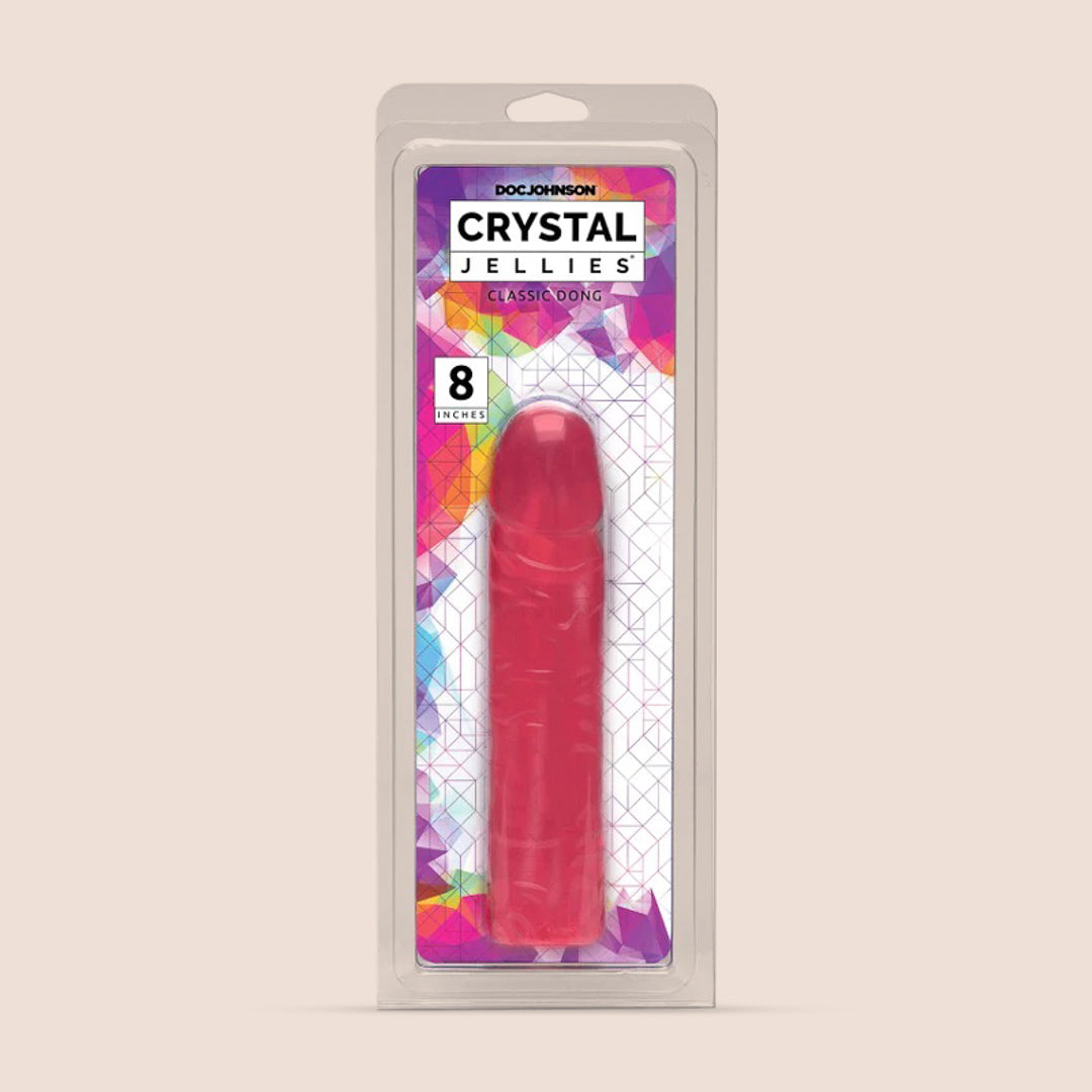 Crystal Jellies® 8 Inch Classic Dong | firm and flexible dildo