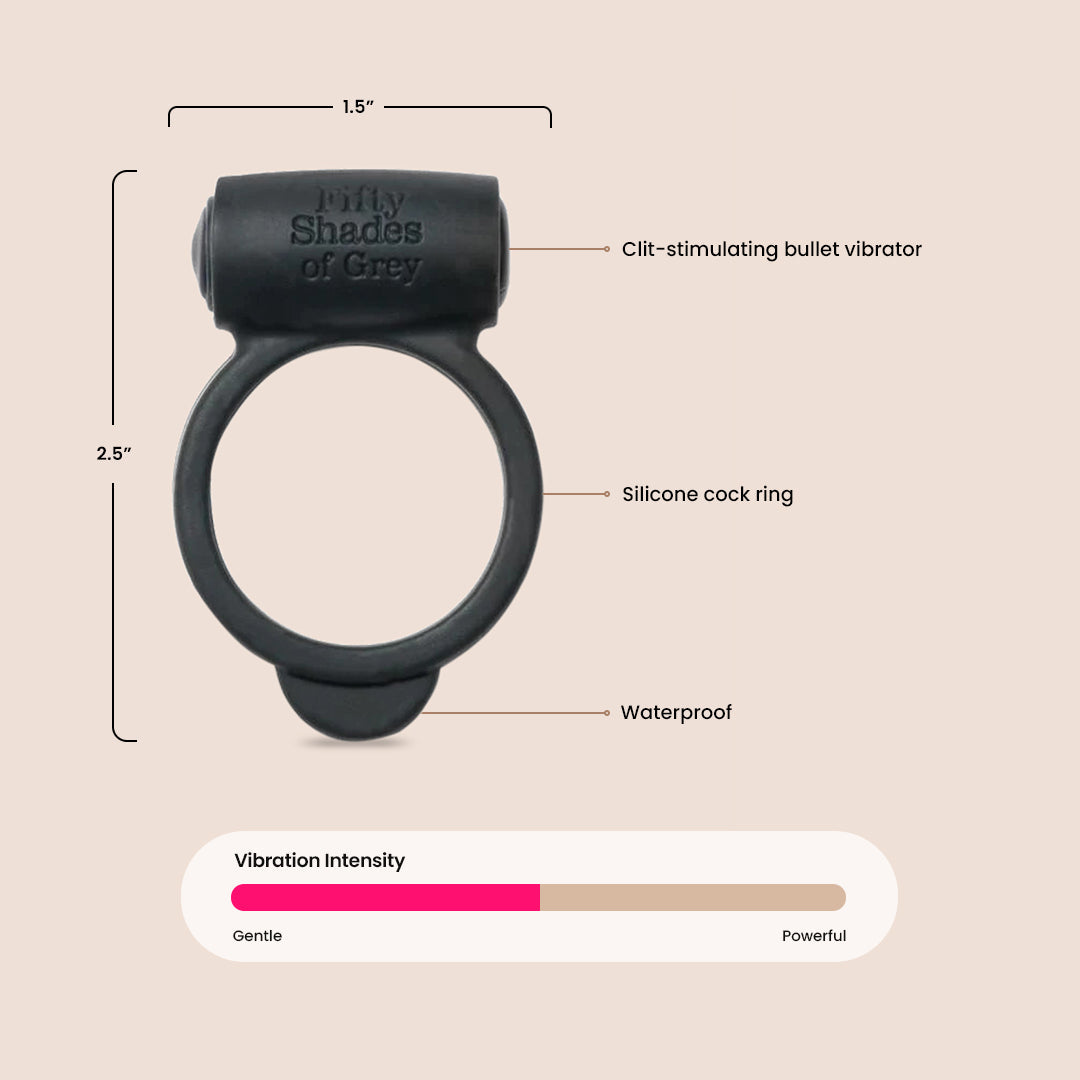 Fifty Shades of Grey Yours and Mine | vibrating silicone love ring