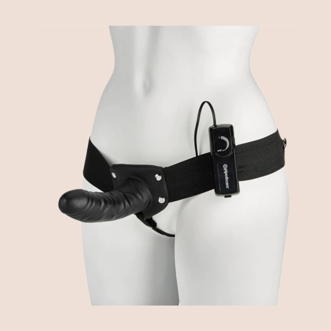 Fetish Fantasy For Him Or Her Vibrating Hollow Strap-on | comfortable elastic harness