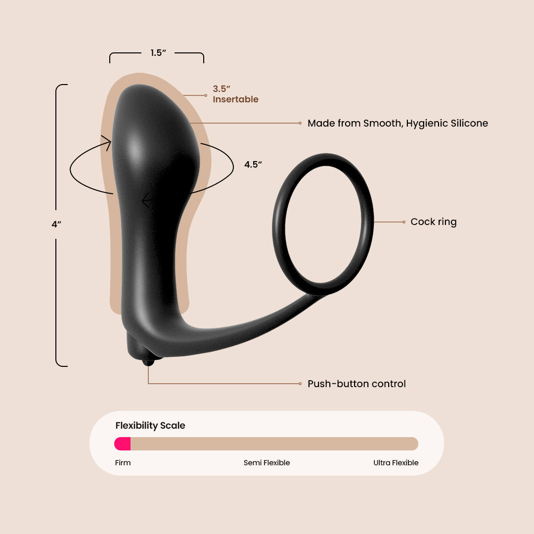 Anal Fantasy Ass-Gasm C–ckring Vibrating Plug | vibrating prostate massager with c-ring