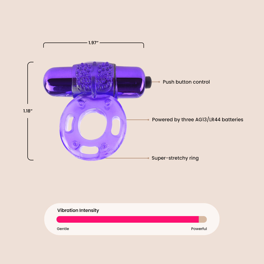 Fantasy C-Ringz Vibrating Super Ring | removable bullet