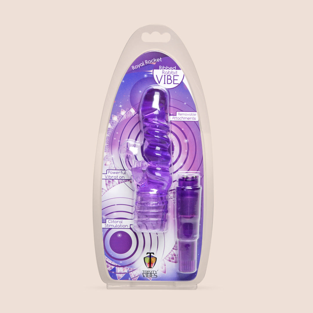 Royal Rocket Ribbed Rabbit Vibe | pocket rocket kit