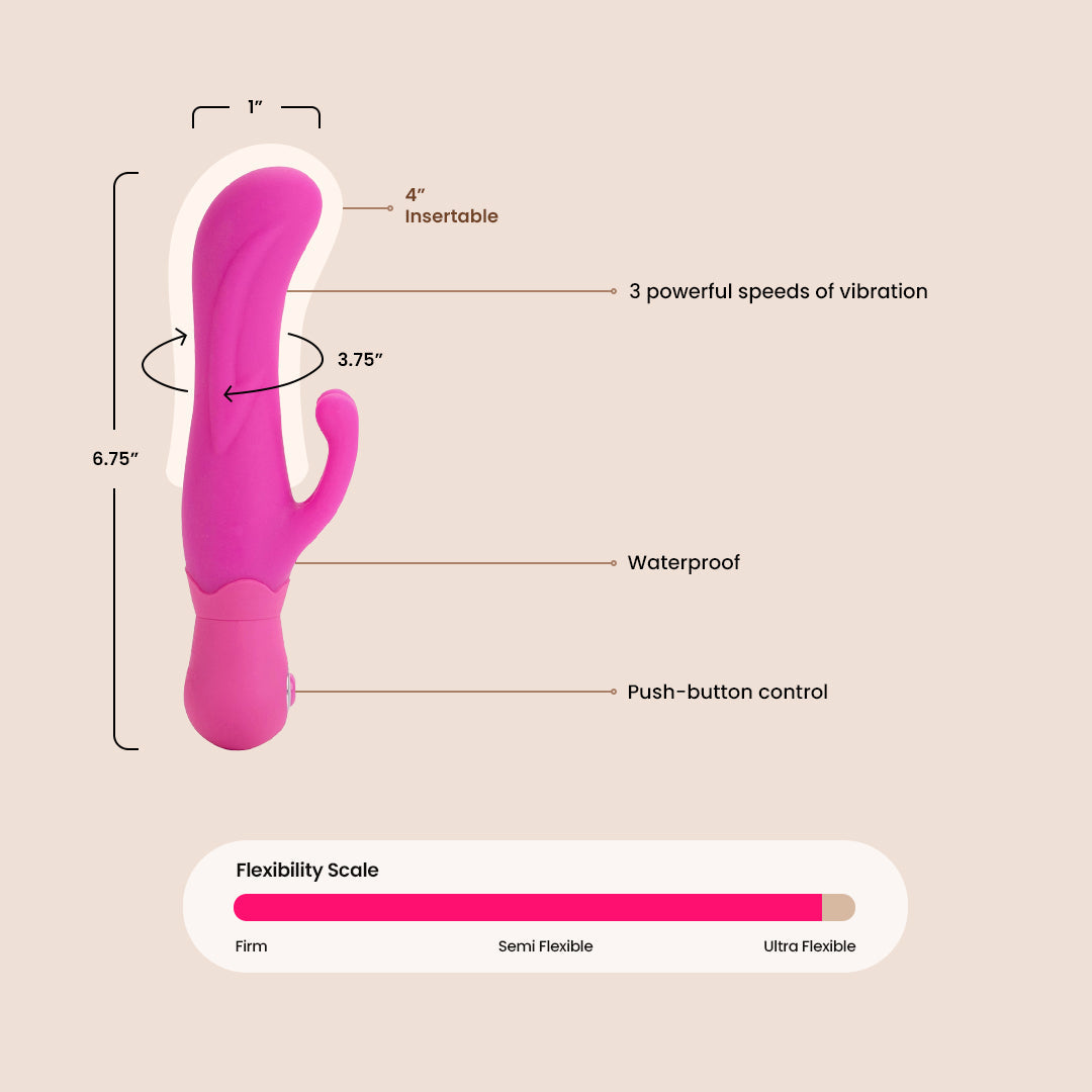 Posh Double Dancer | compact size silicone rabbit