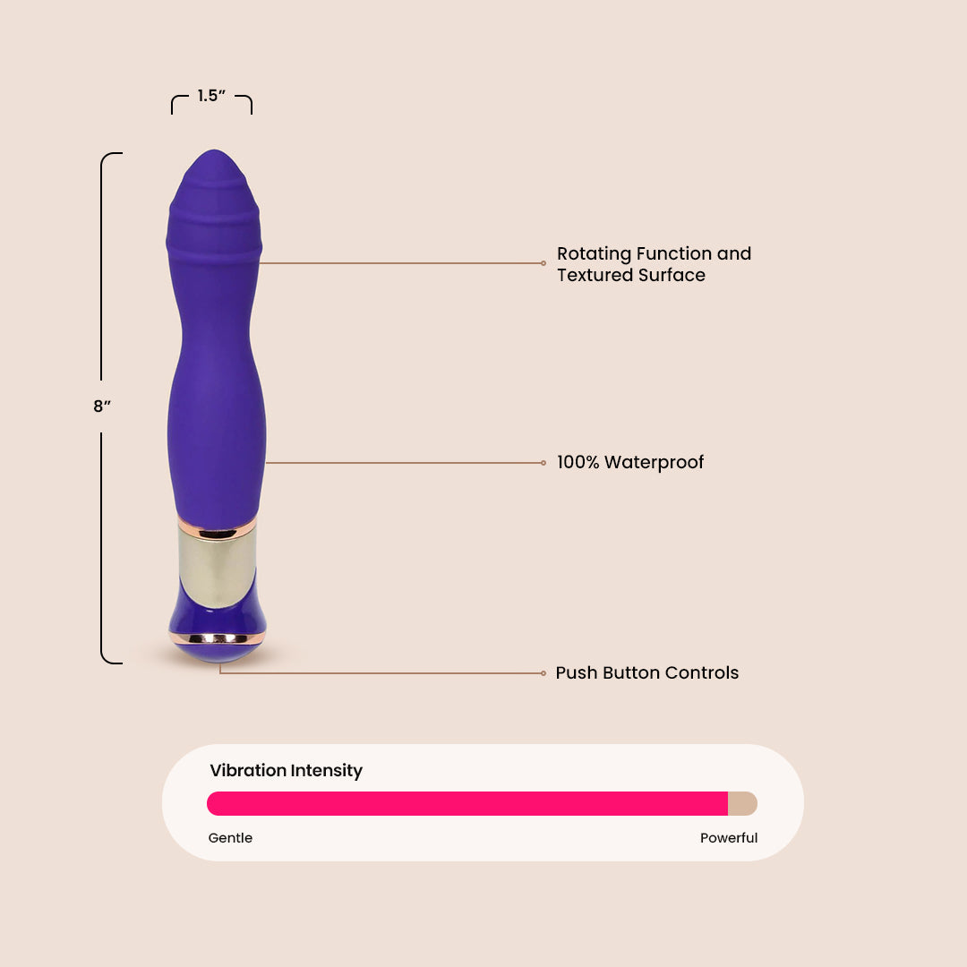 SIMPLI Wavy Vibrating Dildo 02  | rotating head