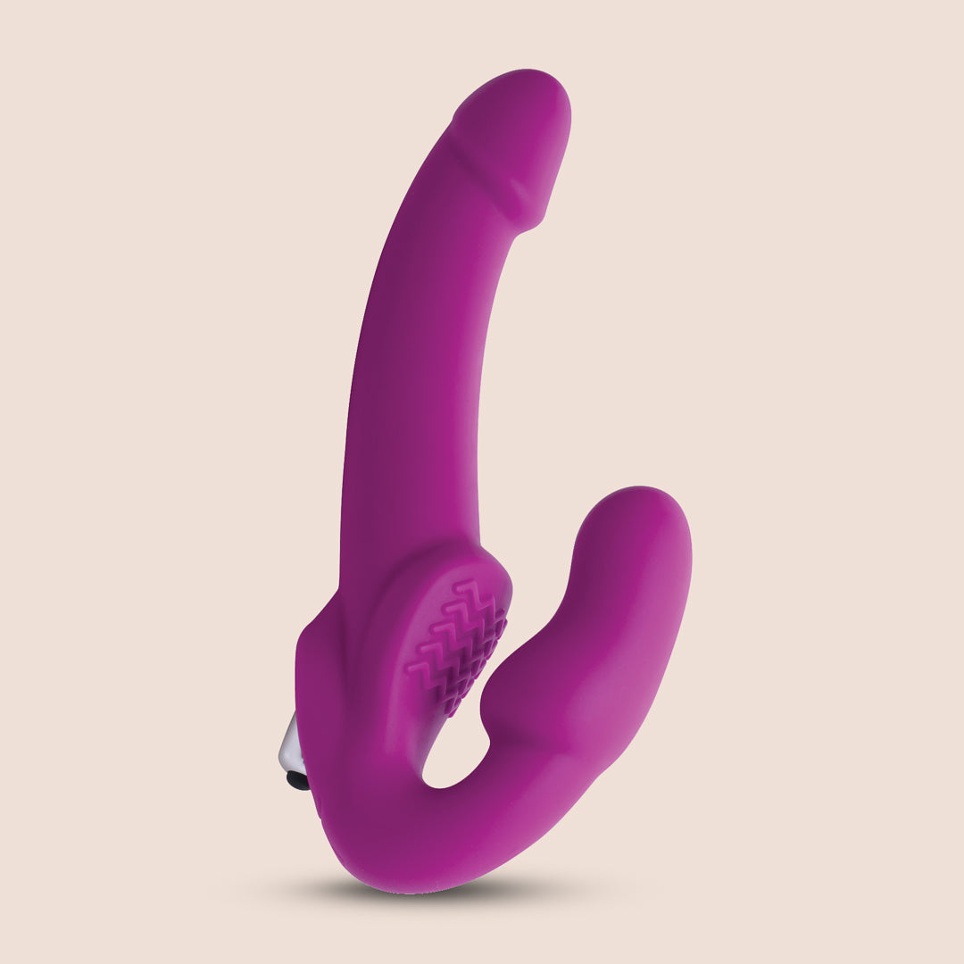 Strap U | vibrating strapless silicone strap-on dildo