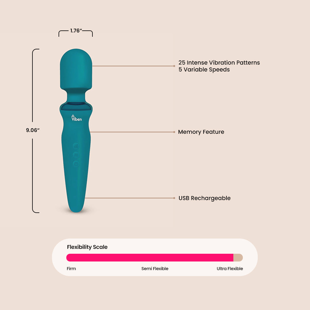 Viben Fierce Wand Massager | waterproof and rechargeable massager