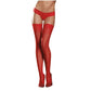 Lace Top Thigh High Red O/S
