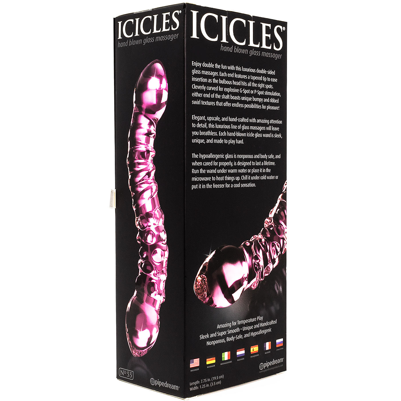 Icicles No. 55 G-Spot Curved Glass Dildo