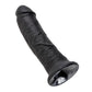 King Cock Ultra Realistic 8 Inch Black Dildo With Suction Cup