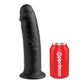 King Cock Ultra Realistic 10 Inch Black Suction Cup  Dildo