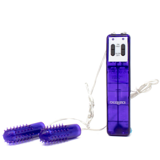 Turbo 8 Function Double Bullet Vibrator With Sleeve