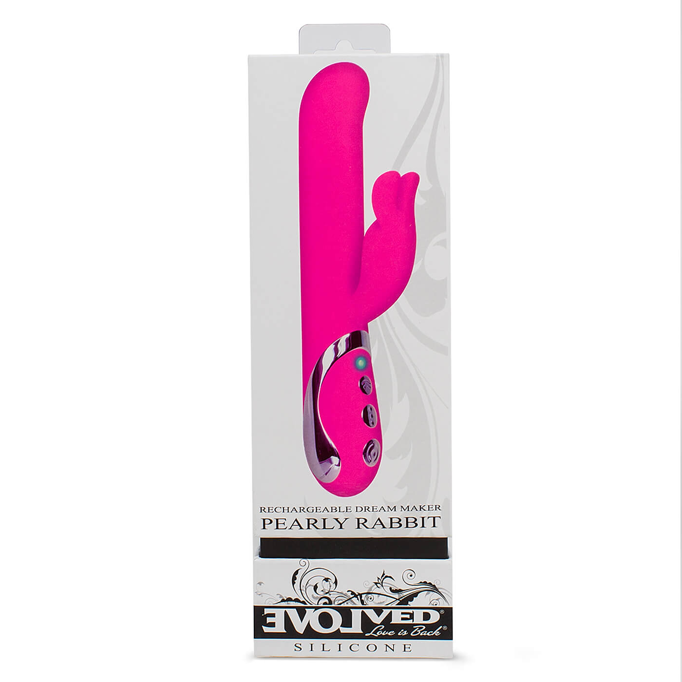 Evolved Novelties Pearly USB Rechargeable 5 Function Extra Quiet Rabbit Vibrator