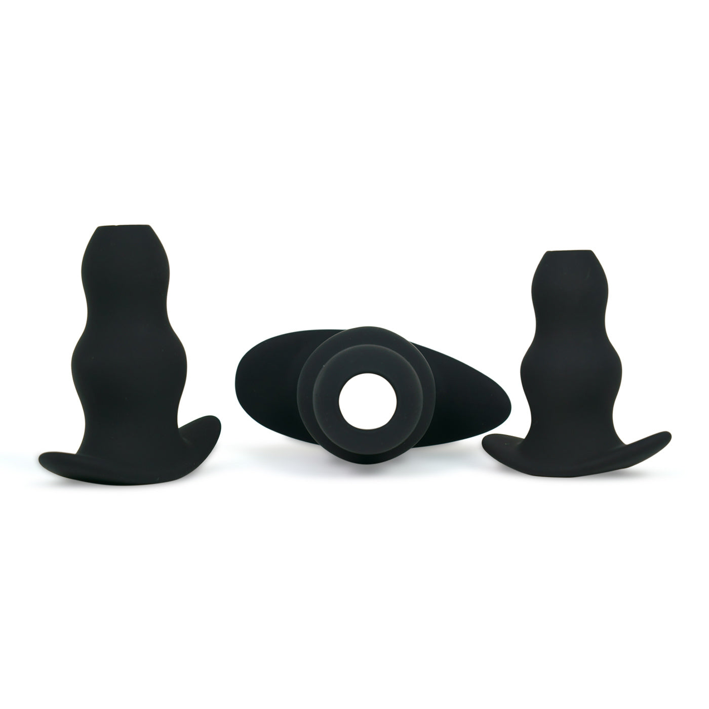 Backdoor Bliss 3 Size Hollow and Tapered Silicone Butt Plug Training Set