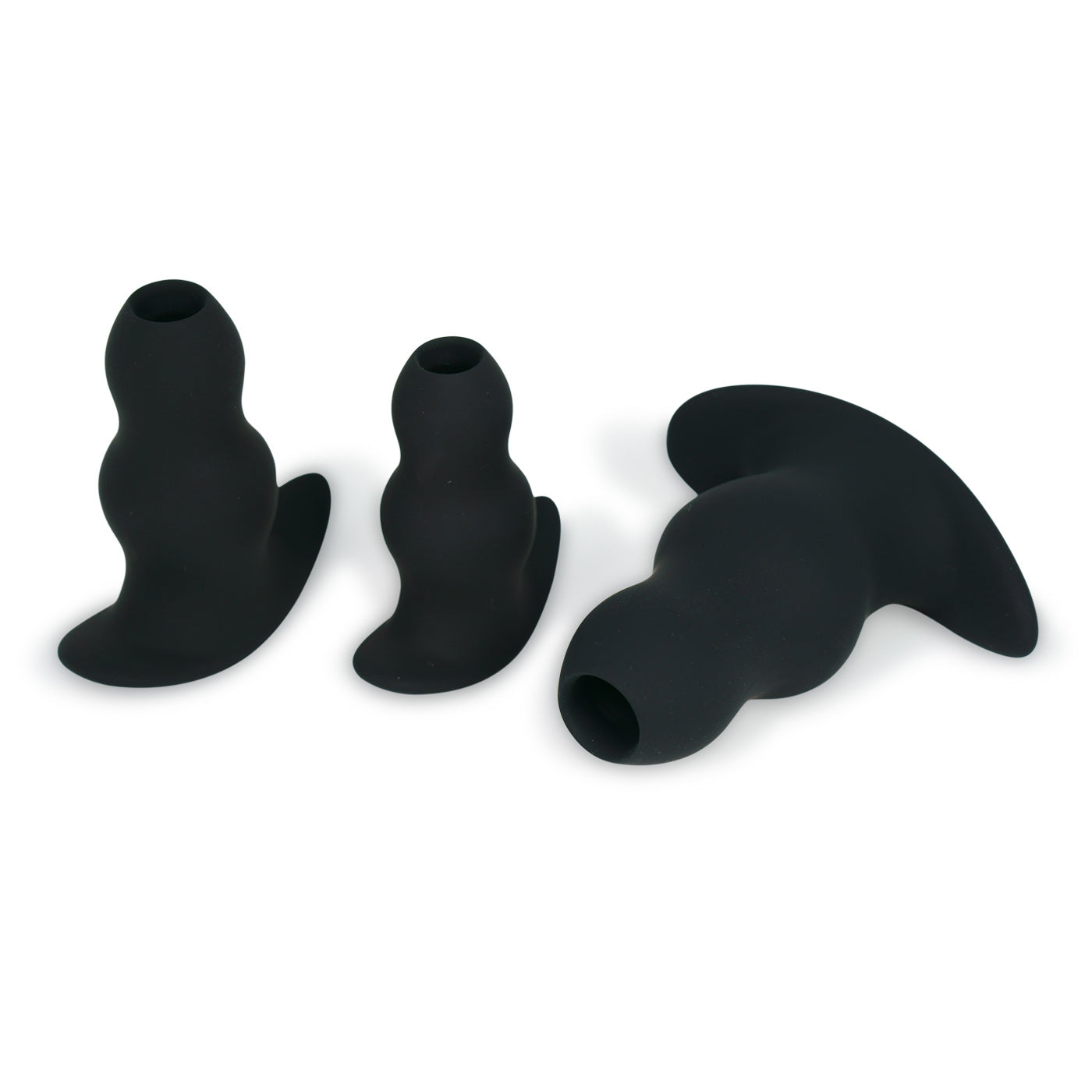 Backdoor Bliss 3 Size Hollow and Tapered Silicone Butt Plug Training Set