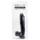 Basix 10 Inch Black Suction Cup Dildo