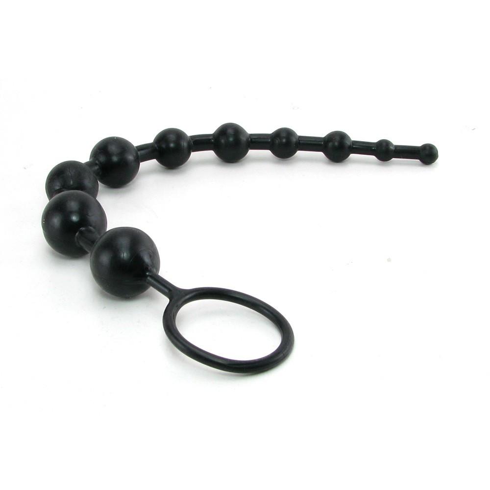 Superior X-10 Anal Beads in Black by  California Exotics -  - 5