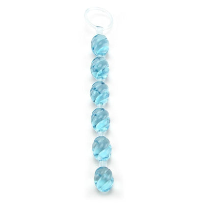 Swirl PVC Pleasure Beads With Retrieval Ring by  California Exotics -  - 1