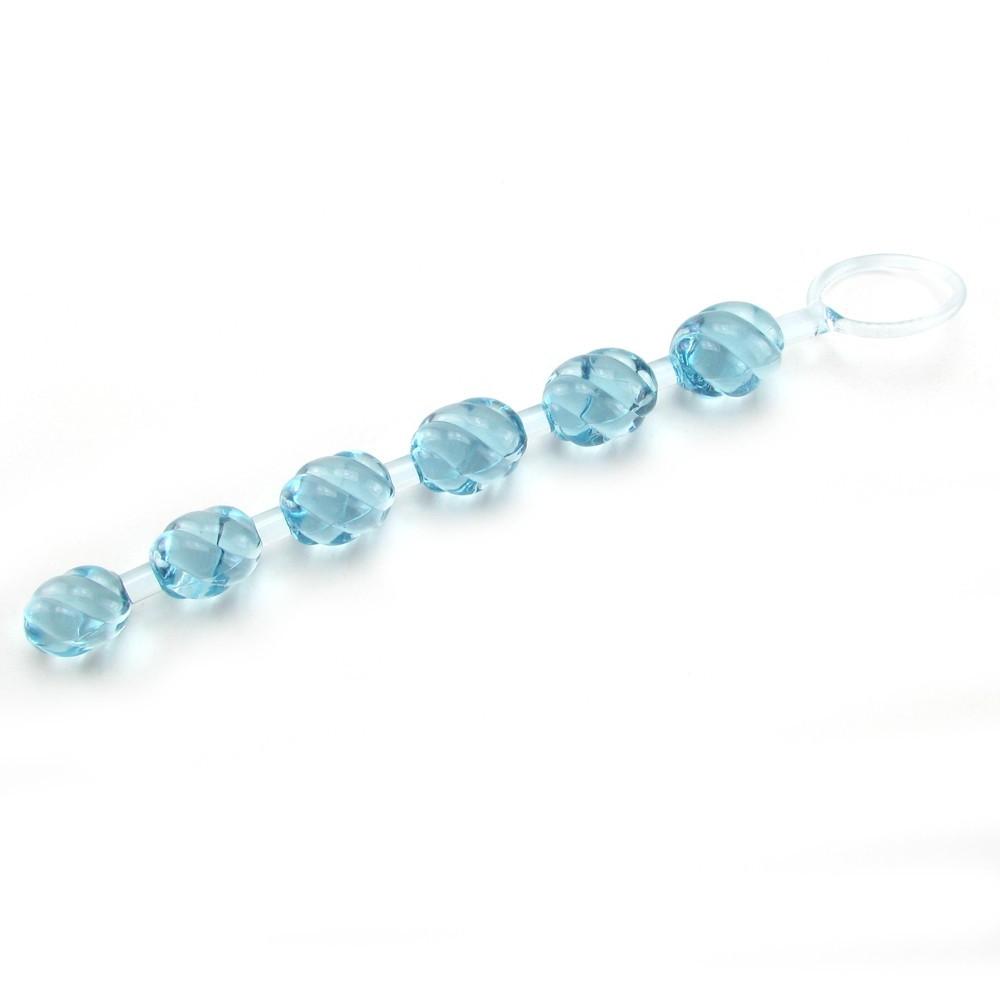 Swirl PVC Pleasure Beads With Retrieval Ring by  California Exotics -  - 4