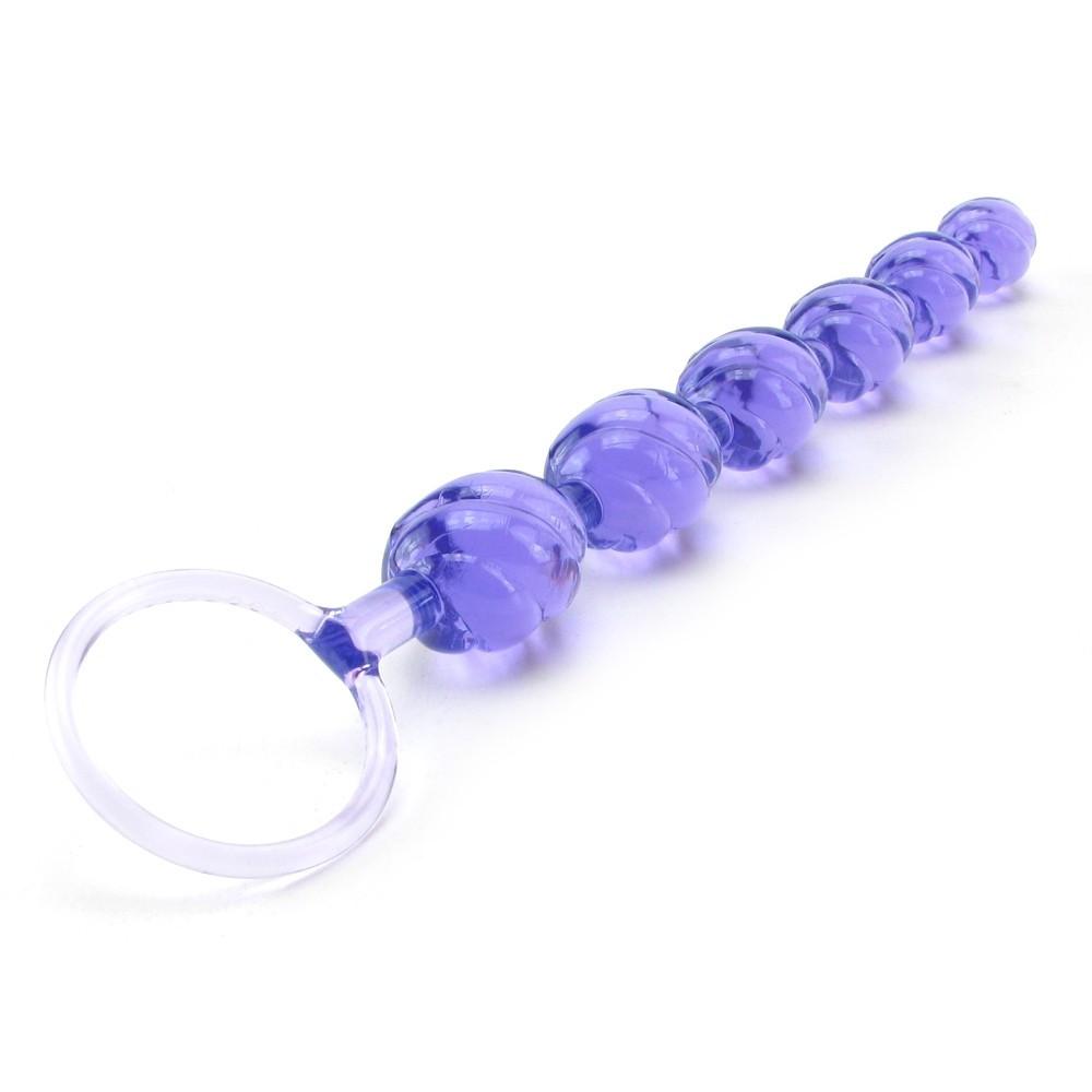 Swirl PVC Pleasure Beads With Retrieval Ring by  California Exotics -  - 9