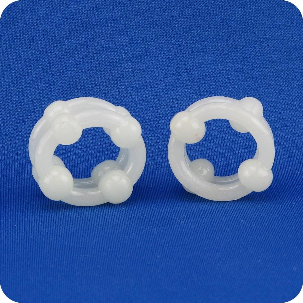 Silicone Island Ring Double Stacker in Glow in the Dark by  California Exotics -  - 1
