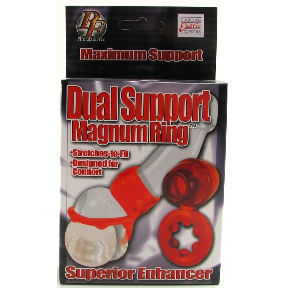 Dual Support Magnum Ring in Red by  California Exotics -  - 1