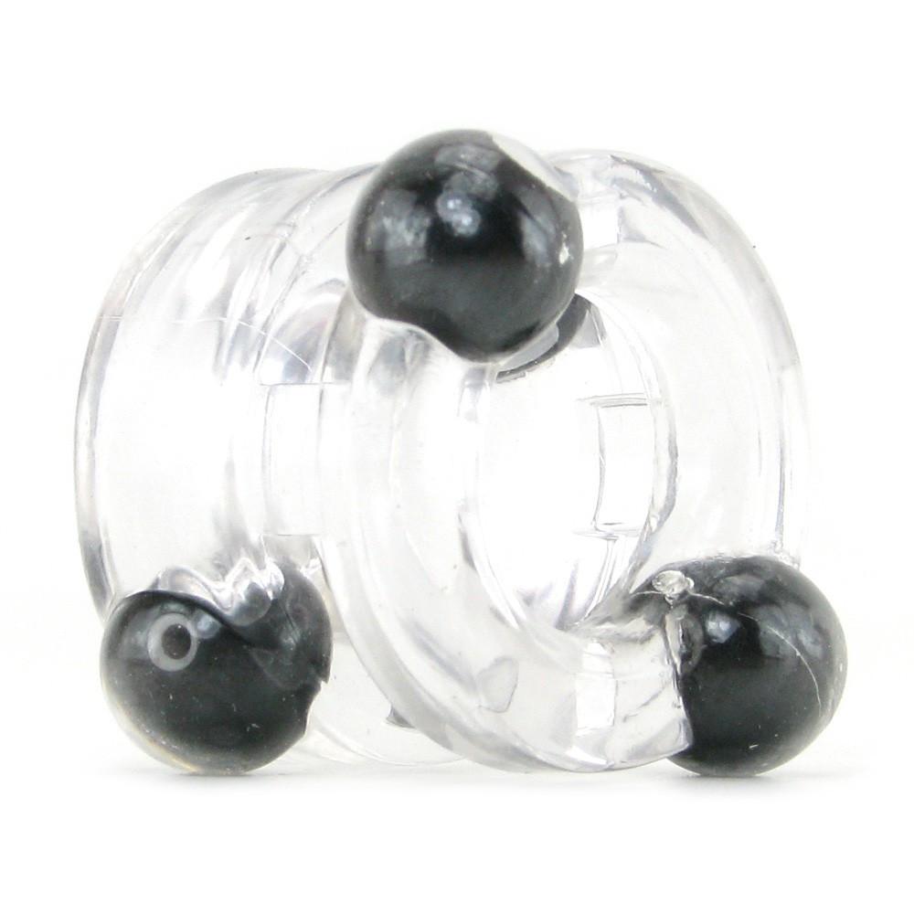 Magnetic Power Double Cock Ring in Clear by  California Exotics -  - 3