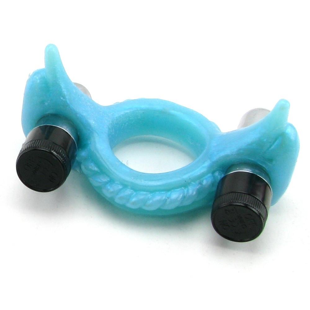 Double Dolphin Soft Vibrating Cock Ring by  California Exotics -  - 3