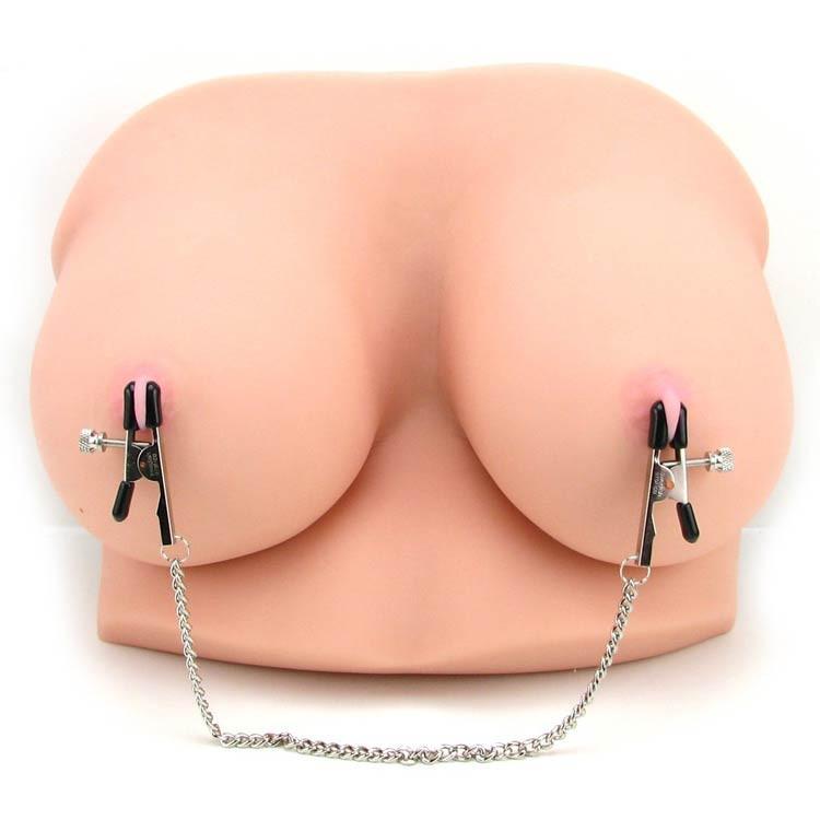 Non-Piercing Bullnose Nipple Clamps and Chain by  California Exotics -  - 1