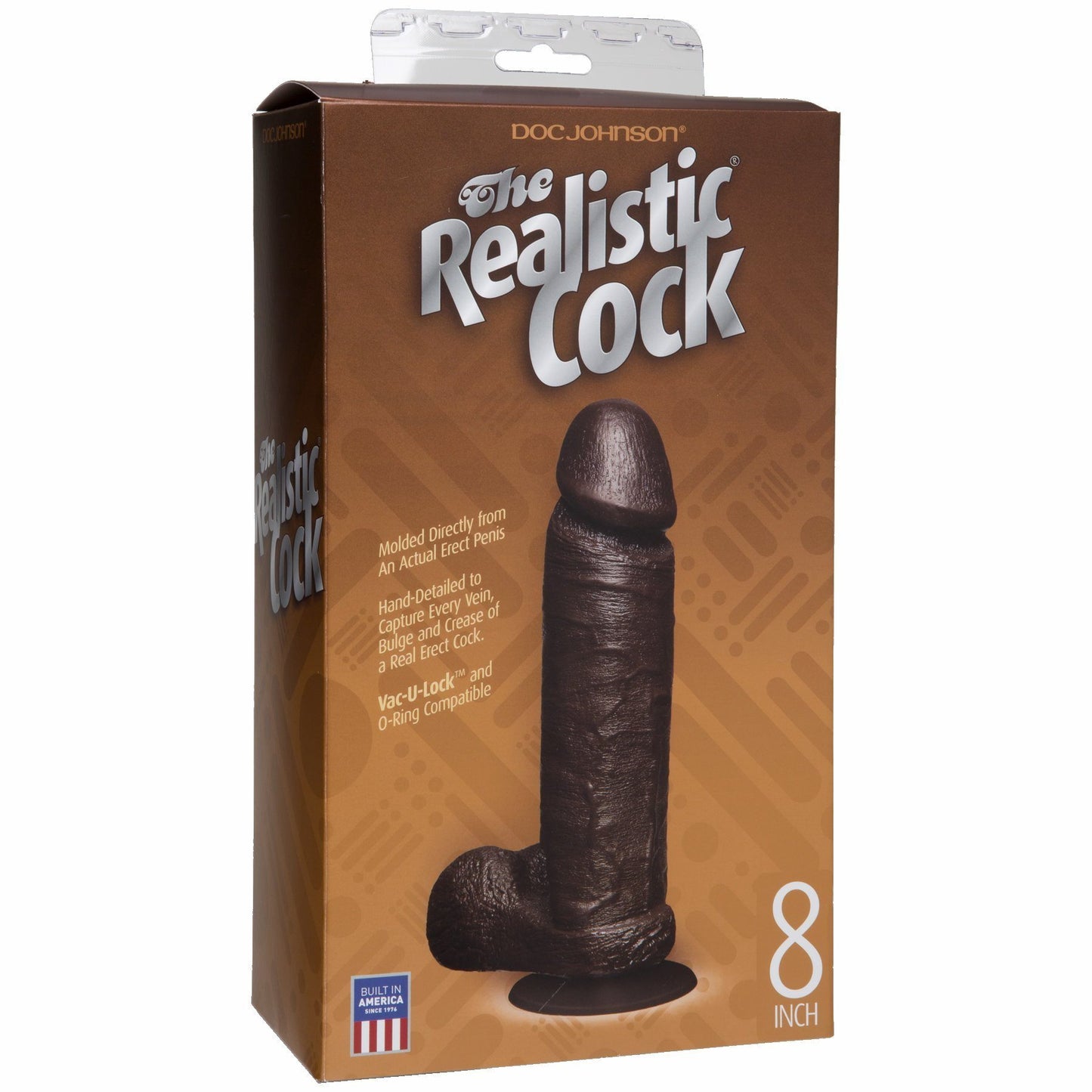 Realistic Cock 8 Inch in Black