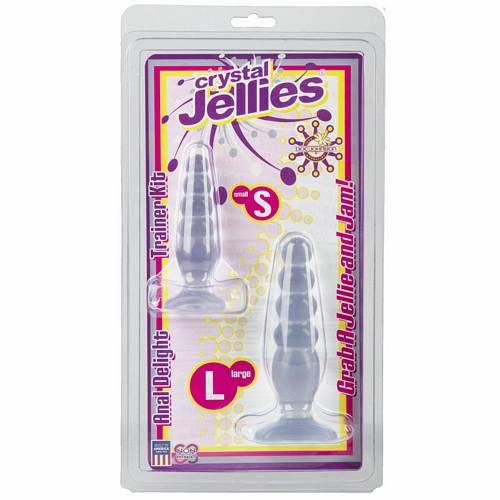 Doc Johnson Crystal Jellies Beaded Butt Plug Trainer Kit