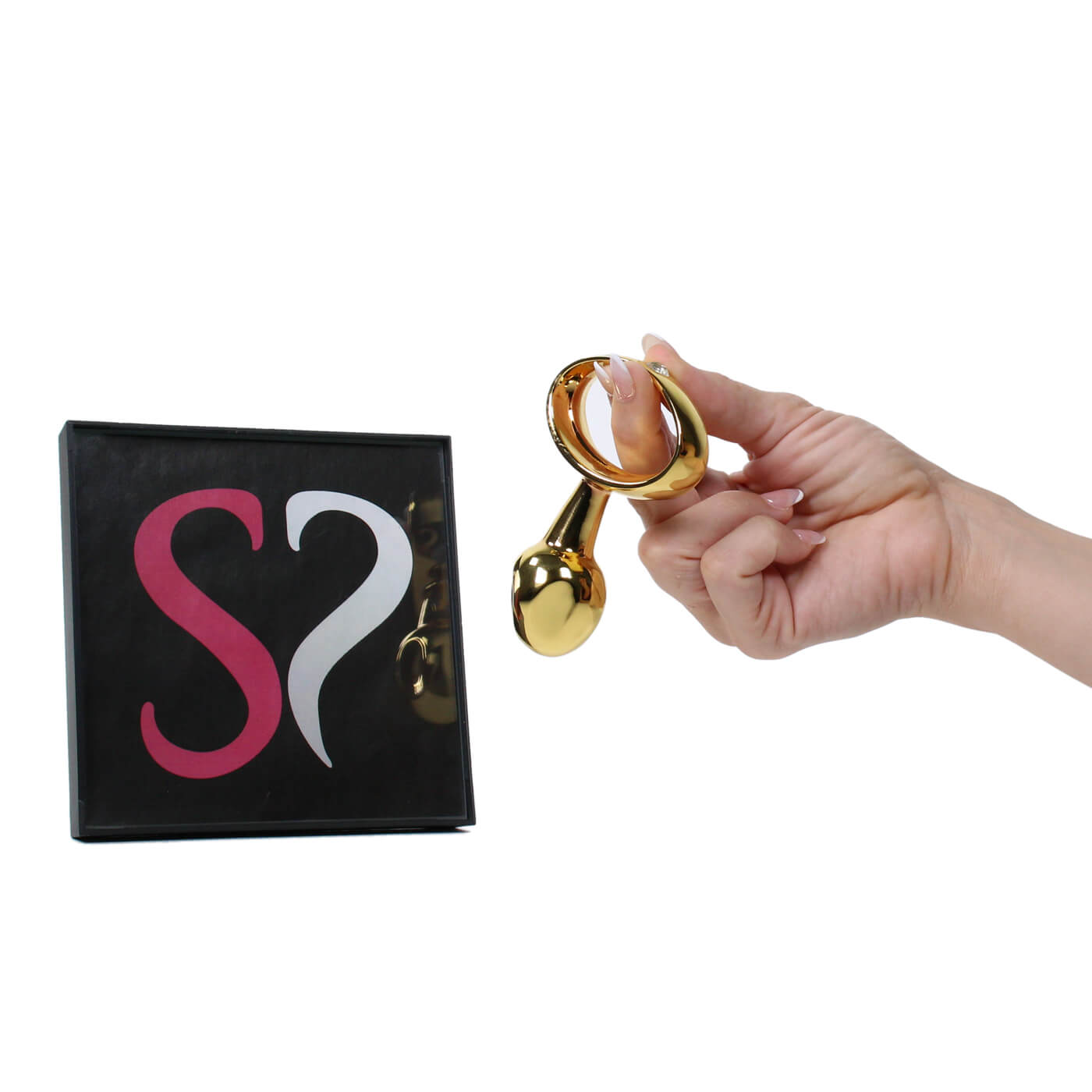 Backdoor Bliss Stainless Steel Gold Small Butt Plug With Ring Handle