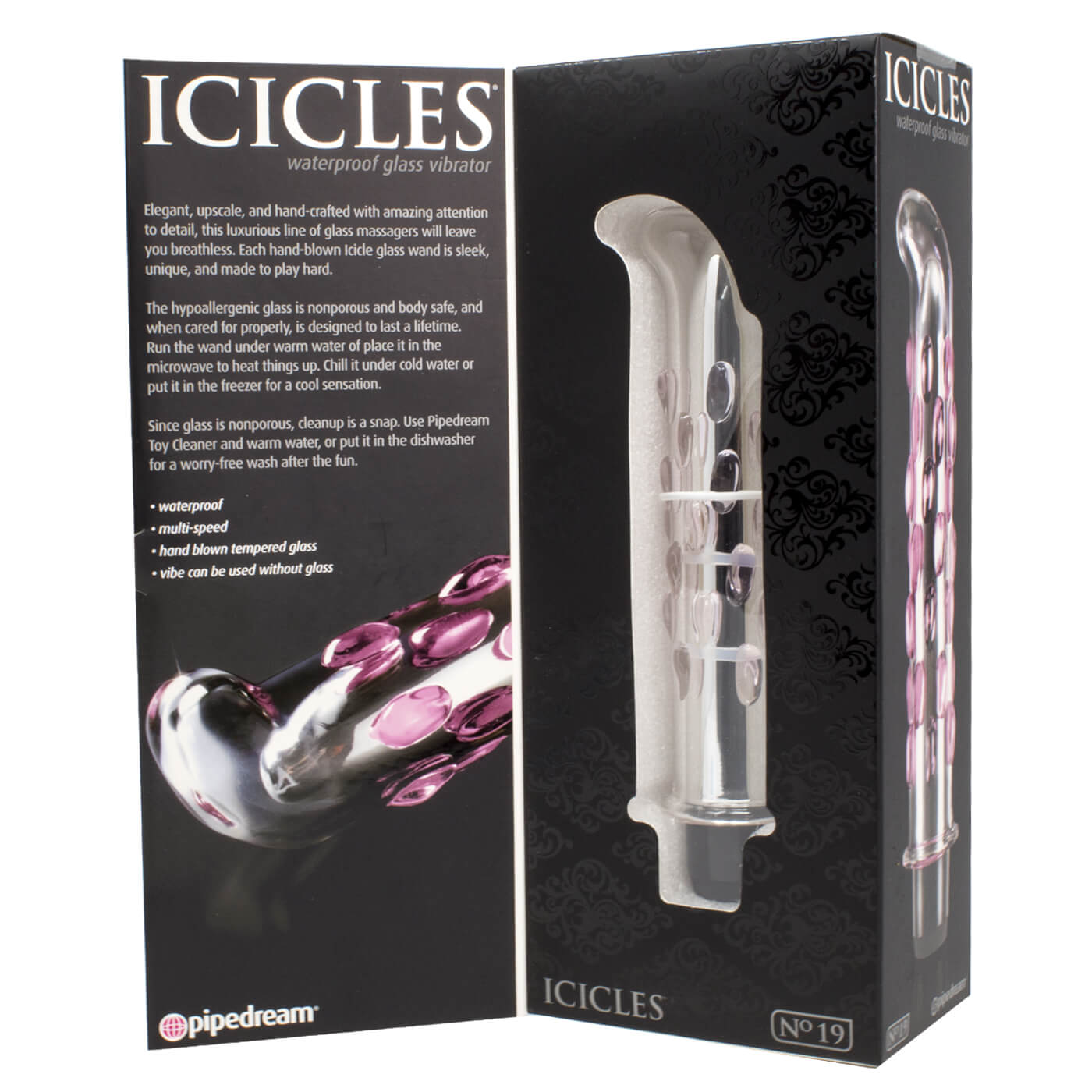 Icicles No. 19 Vibrating Glass Dildo