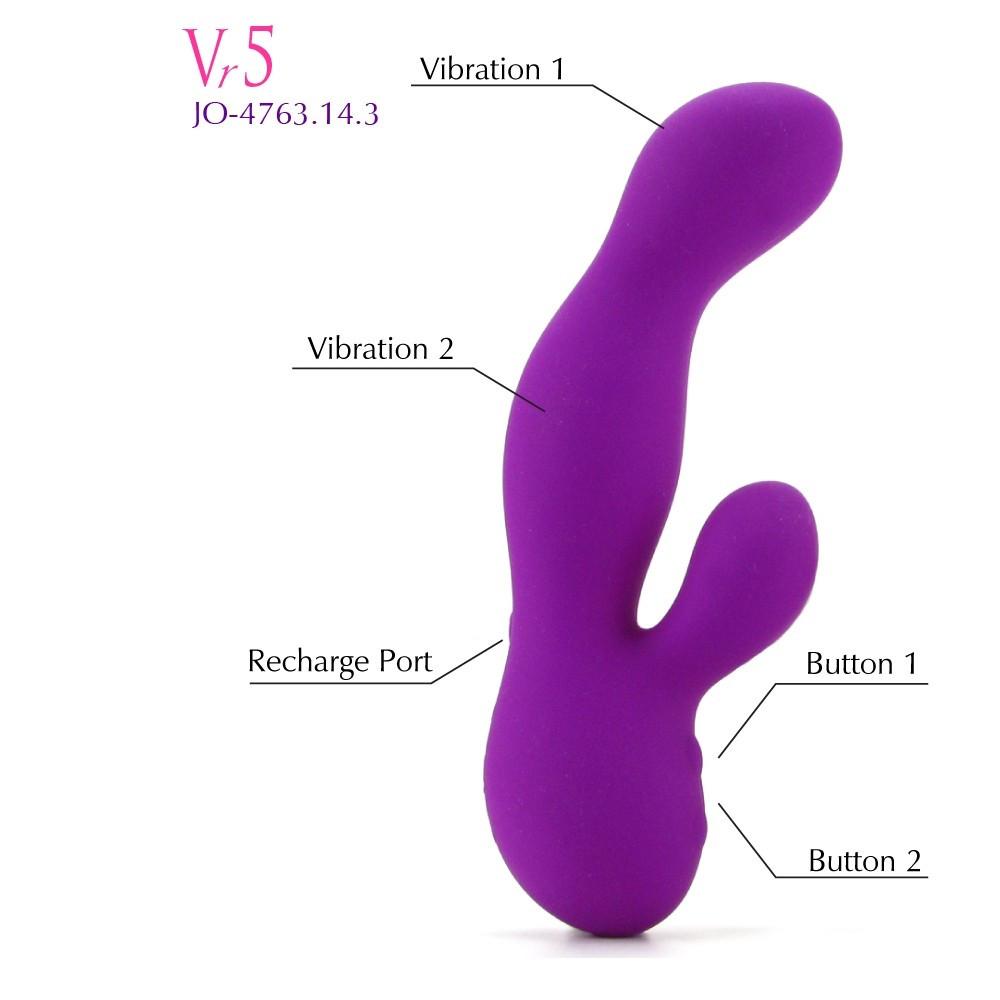 Jopen Vanity VR5 Rechargeable Dual Action Curvy Vibrator by  Jopen -  - 4