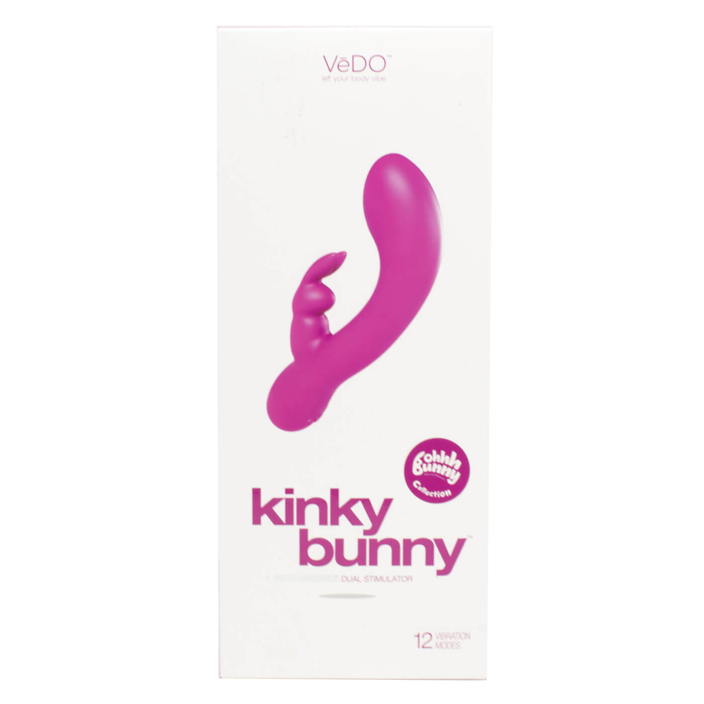 VeDO Kinky Bunny 12 Function Dual Motor USB Rechargeable G-Spot Rabbit Vibrator