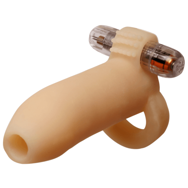 Real Feel Penis Enhancer With Mini Vibrator