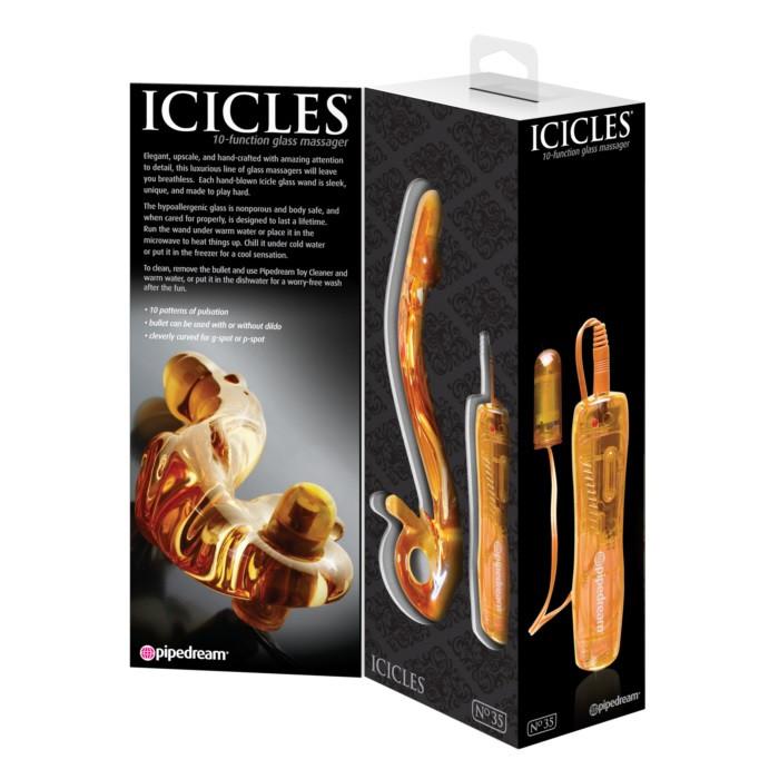 Icicles No. 35 Glass G-Spot Dildo and Vibrator