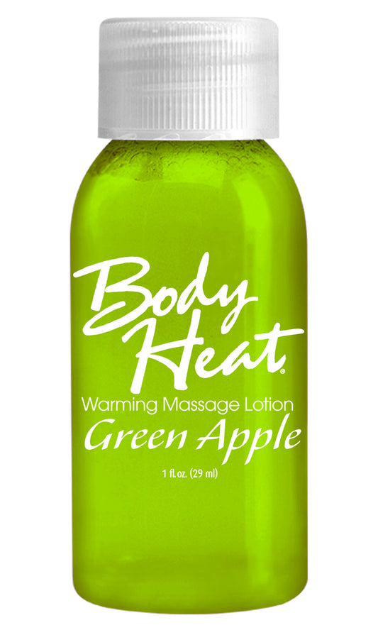 Body Heat Warming Massage Lotion Green Apple