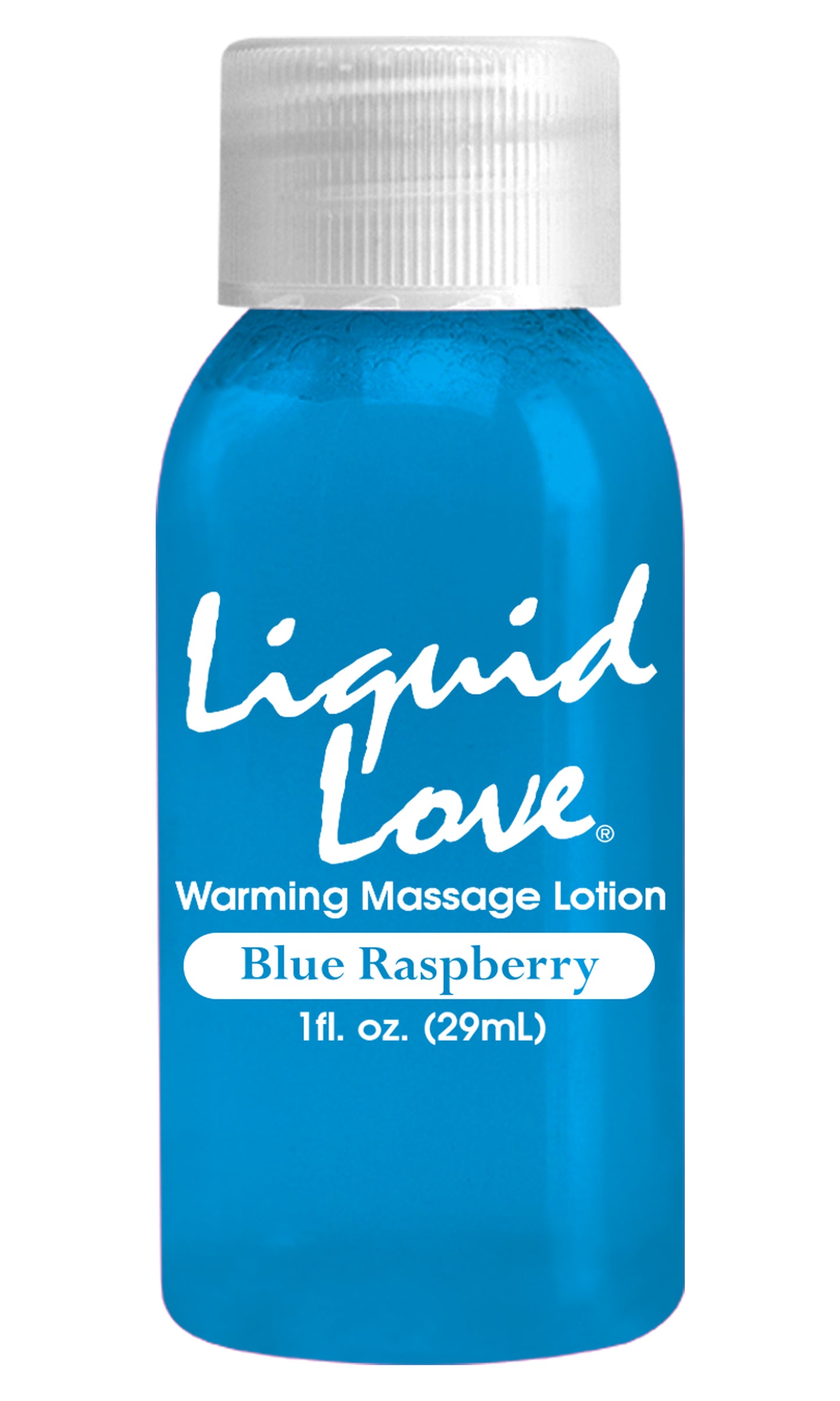 Liquid Love Warming Massage Lotion Blue Raspberry