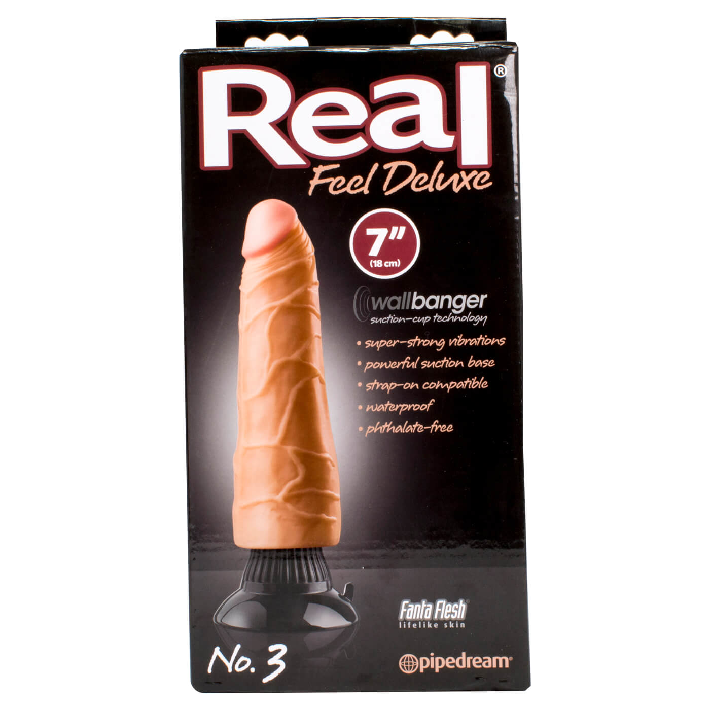 Real Feel Deluxe No.3 Realistic Vibrating 7 Inch Suction Dildo