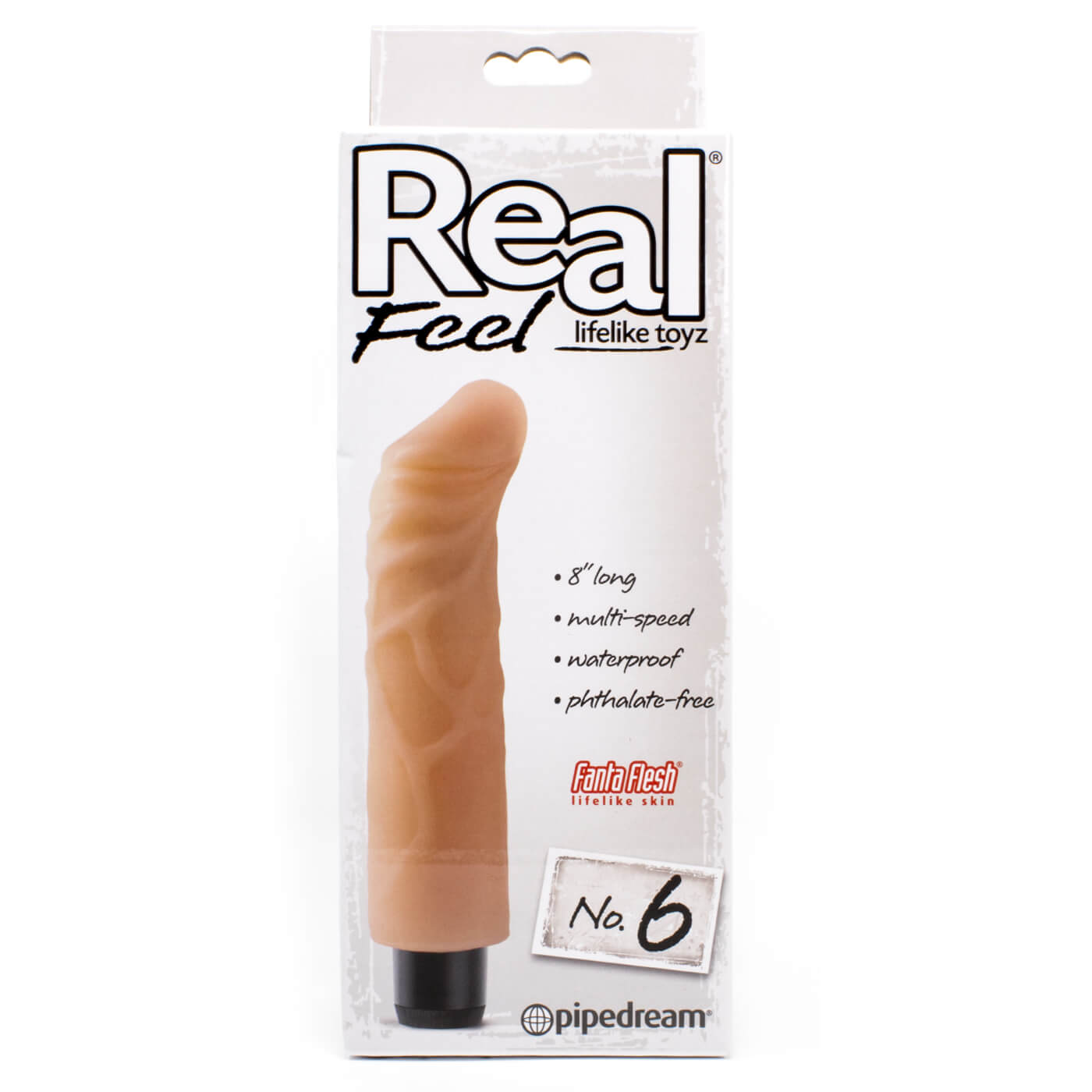 Real Feel No.6 Realstic 8 Inch G-Spot Dildo Vibrator