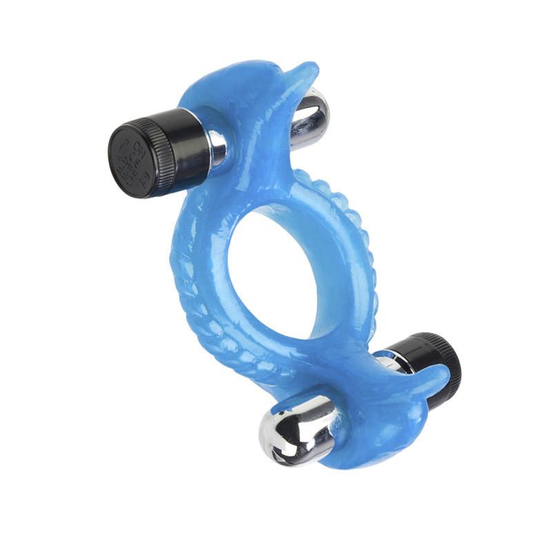 Double Dolphin Soft Vibrating Cock Ring