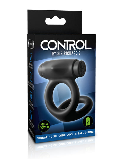 CONTROL by Sir Richard's Vibrating Silicone Cock & Ball C-Ring