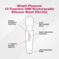 Simpli Pleasure 10 Function USB Rechargeable Silicone Wand Vibrator
