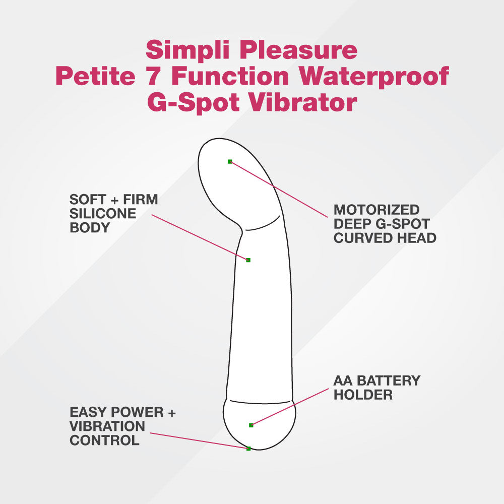 Simpli Pleasure Petite 7 Function Waterproof G-Spot Vibrator