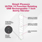 Simpli Pleasure ULTRA 10 Function Rotating USB Rechargeable 7 Inch Swirly Vibrator