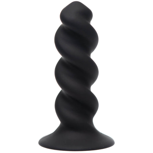 Backdoor Bliss 5 Inch Suction Cup Corkscrew Tapered Silicone Butt Plug